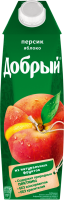 Нектар ДОБРЫЙ Персик, яблоко, 1л